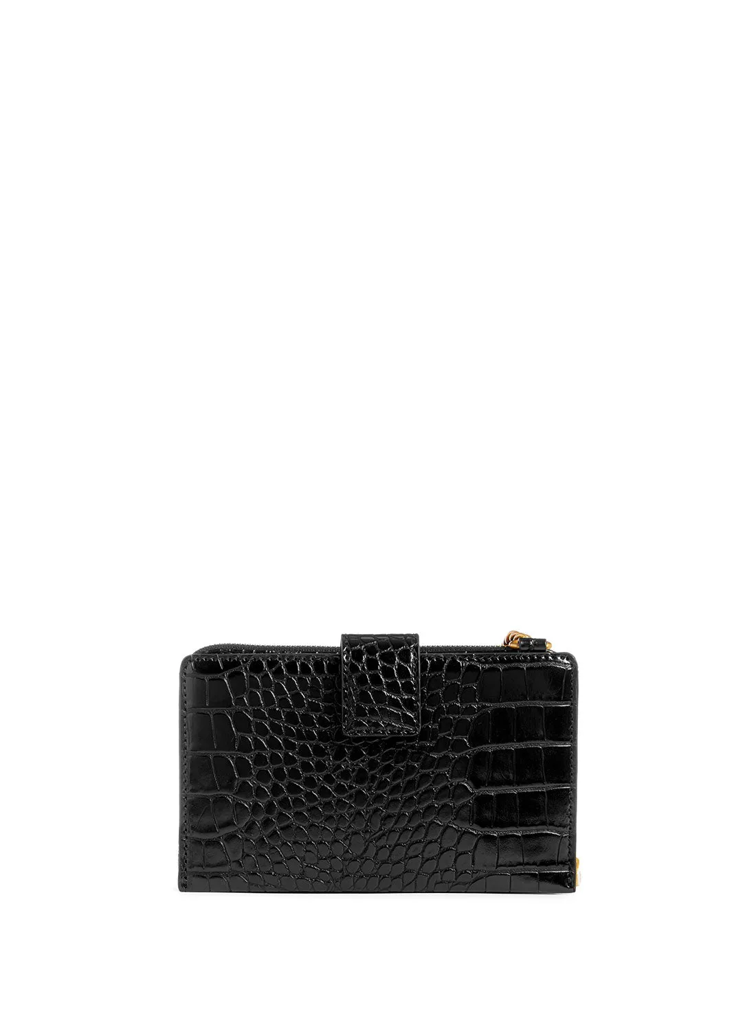 Black James Croco Mini Crossbody Bag