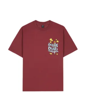 Brain Dead Wheel Co T-shirt - Burgundy