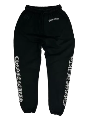 Chrome Hearts Black Spellout Logo Trackpants