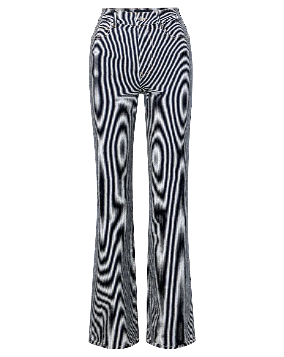 Crosbie Striped Wide-Leg Jean