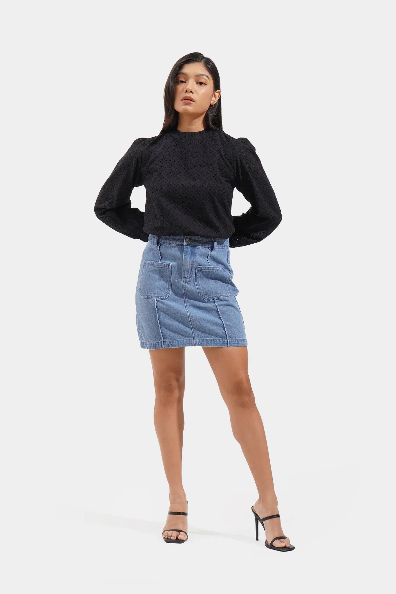 Denim Mini Skirt