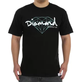 Diamond Brilliant Script Tee - Black