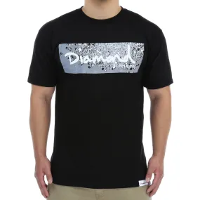 Diamond Scattered Box Logo Tee - Black