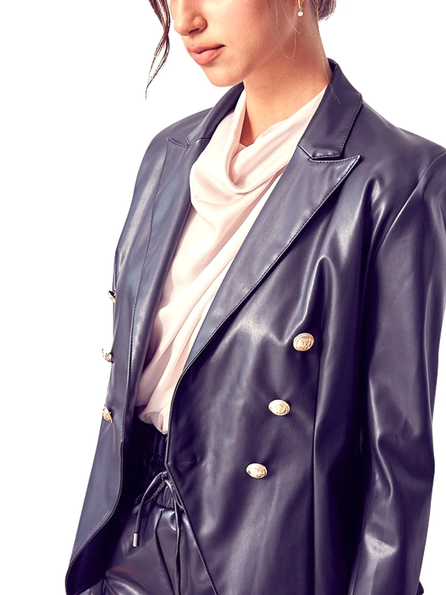 Do   Be Faux Leather Blazer