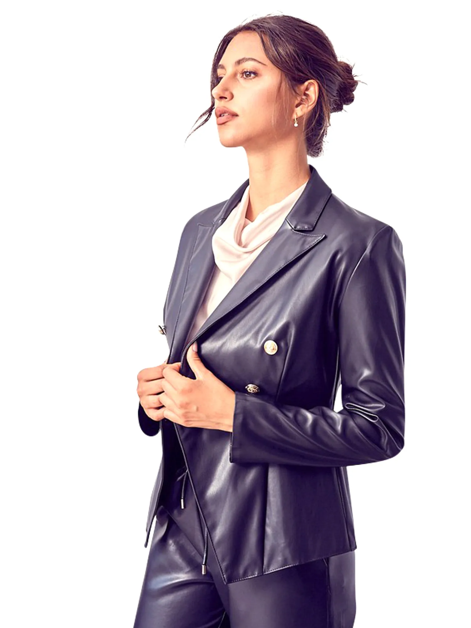 Do   Be Faux Leather Blazer