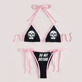 Do Not Disturb Skull Bikini Set