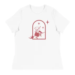 Flying Witch Halloween Women's Relaxed T-Shirt