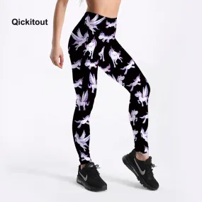 Lowest Price Deal Women Fitness Leggings Horse Printed High Waist Pants Free Shipping Black Pants