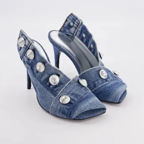 Lynn Denim Sling Backs