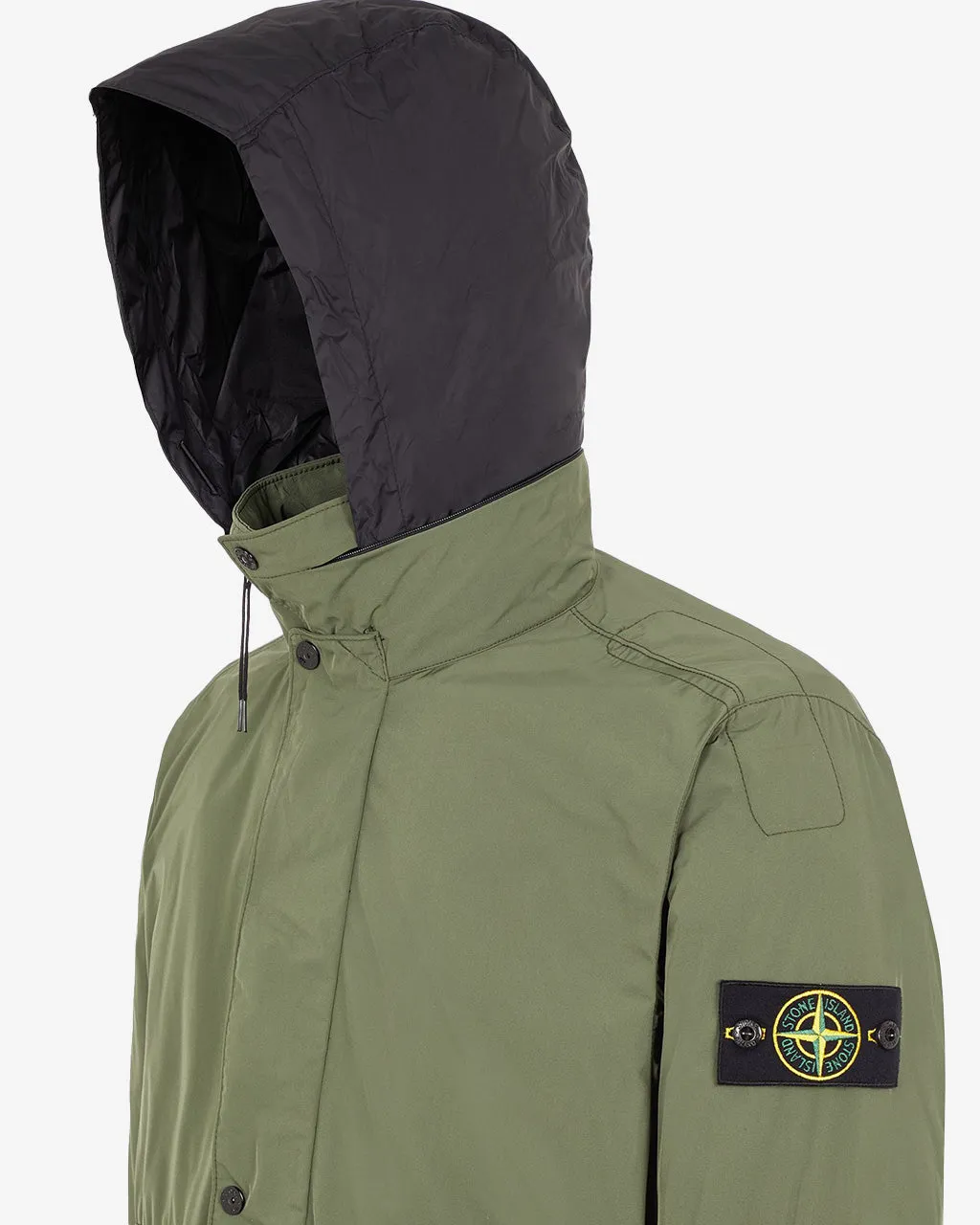 Micro Twill Hooded Jacket Musk Green