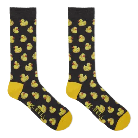 "Rubber Duck" Crew Socks by K Bell-Large