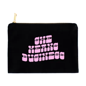 She Means Business Zip Bag