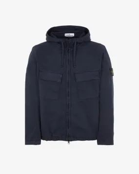 Supima® Cotton Twill Stretch-TC Hooded Blouson Navy Blue