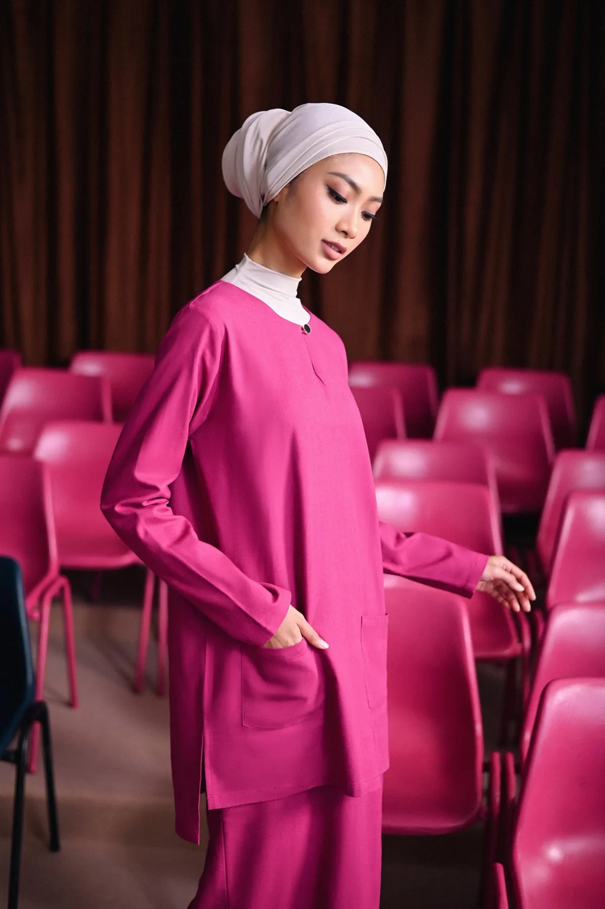 The Dulu Kita Women Kurti - Fuchsia