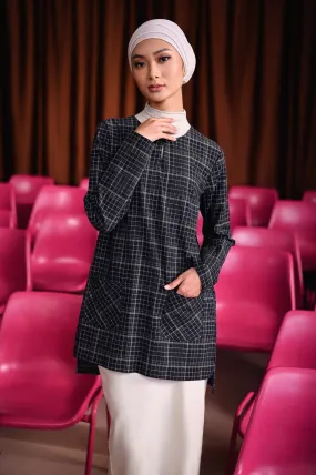 The Dulu Kita Women Kurti - Kita Black Checked