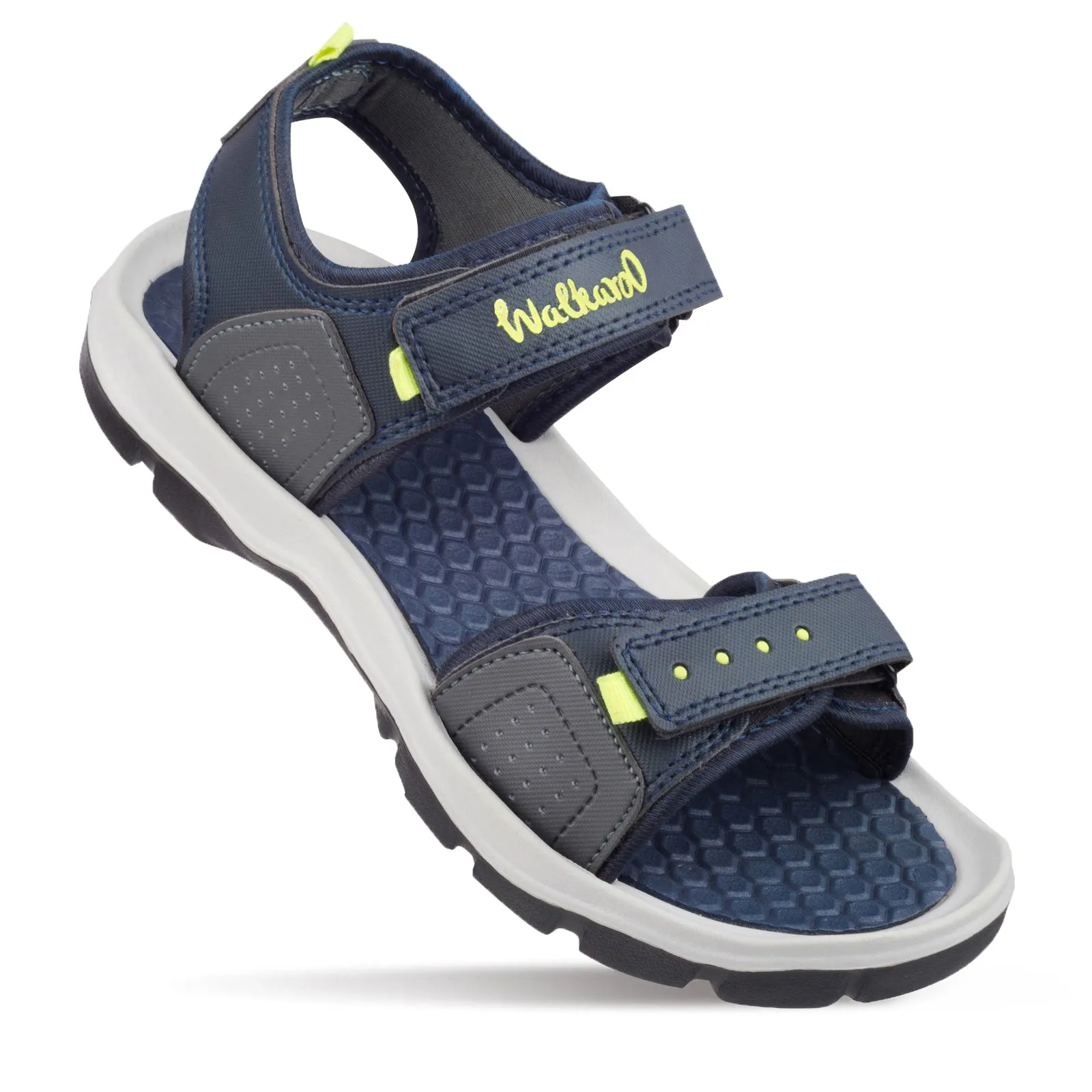 Walkaroo Mens Sandals  - WC4375 Navy Blue Grey